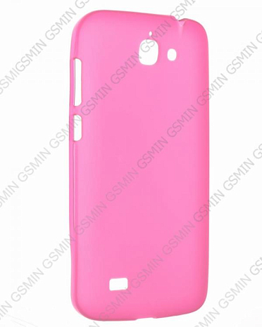 Чехол силиконовый для Huawei Ascend G730 TPU (Матовый Малиновый)