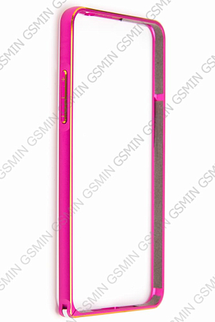 Бампер для Samsung Galaxy Grand Prime G530H металлический (Фиолетово-золотой)