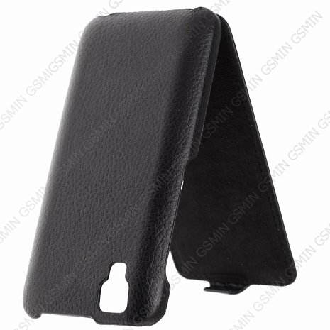 Кожаный чехол для Explay Hit Art Case (Черный)