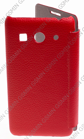 Кожаный чехол для Huawei Ascend G525 Art Case Book (Красный)