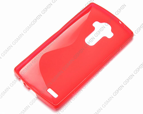 Чехол силиконовый для LG G4 H818 S-Line TPU (Красный)
