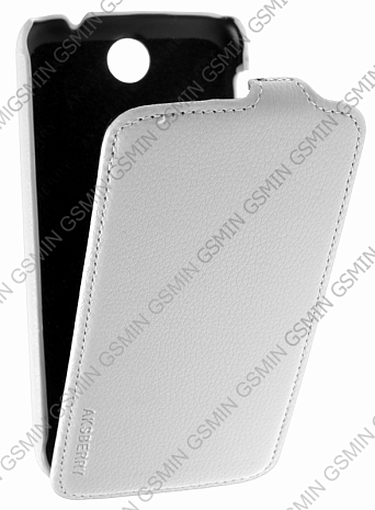 Кожаный чехол для Lenovo A860E Aksberry Protective Flip Case (Белый)