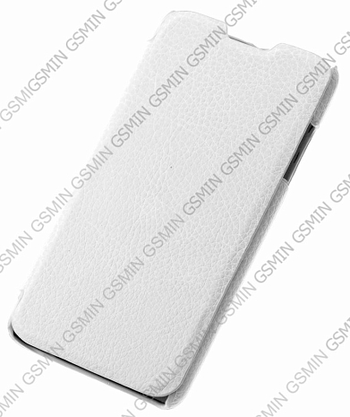 Кожаный чехол для Huawei Ascend Y300 Art Case Book (Белый)