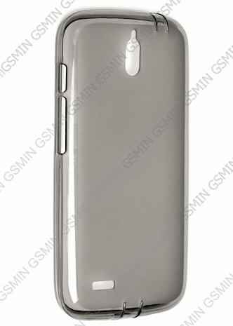 Чехол силиконовый для Huawei Ascend G610 TPU Прозрачно-Матовый (Черный)