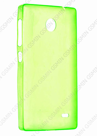 Чехол силиконовый для Nokia X Dual Sim TPU (Глянцевый Зеленый)