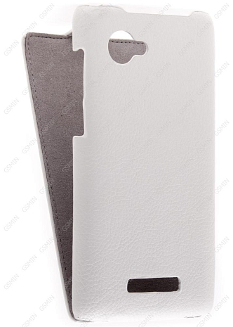 Кожаный чехол для Lenovo A880 Art Case (Белый)