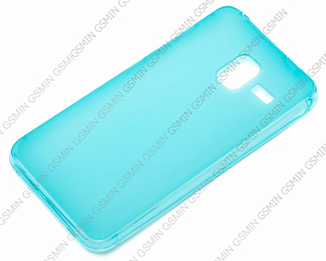 Чехол силиконовый для Lenovo A850 + TPU Прозрачно-Матовый (Голубой)