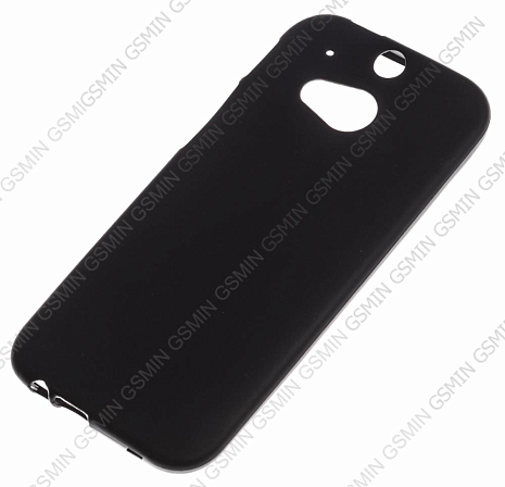 Чехол силиконовый для HTC One 2 M8 (Матовый Черный)