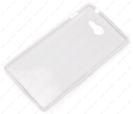 Чехол силиконовый для Sony Xperia M2 TPU (Прозрачный) (Дизайн 15)