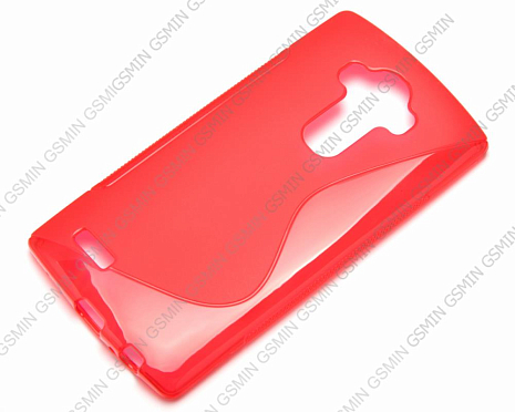 Чехол силиконовый для LG G4 H818 S-Line TPU (Красный)
