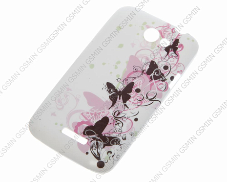 Чехол силиконовый для HTC One X с Рисунком N8