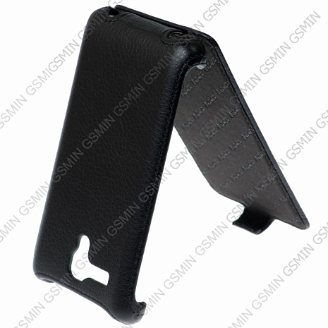 Кожаный чехол для Lenovo A396 Armor Case (Черный)