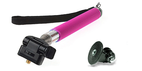 Монопод универсальный для GoPro (Розовый)