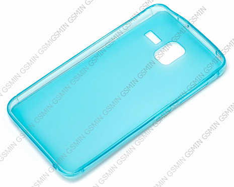 Чехол силиконовый для Lenovo A850 + TPU Прозрачно-Матовый (Голубой)
