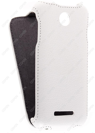 Кожаный чехол для Lenovo A760 Armor Case (Белый)