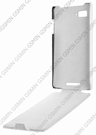 Кожаный чехол для Lenovo K910 Vibe Z Art Case (Белый)