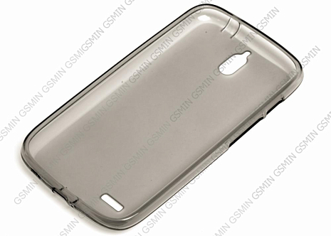 Чехол силиконовый для Huawei Ascend G610 TPU Прозрачно-Матовый (Черный)