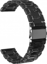 Ремешок акриловый GSMIN Adamantine 20 для Samsung Galaxy Watch 4 Classic 46мм (Черный)